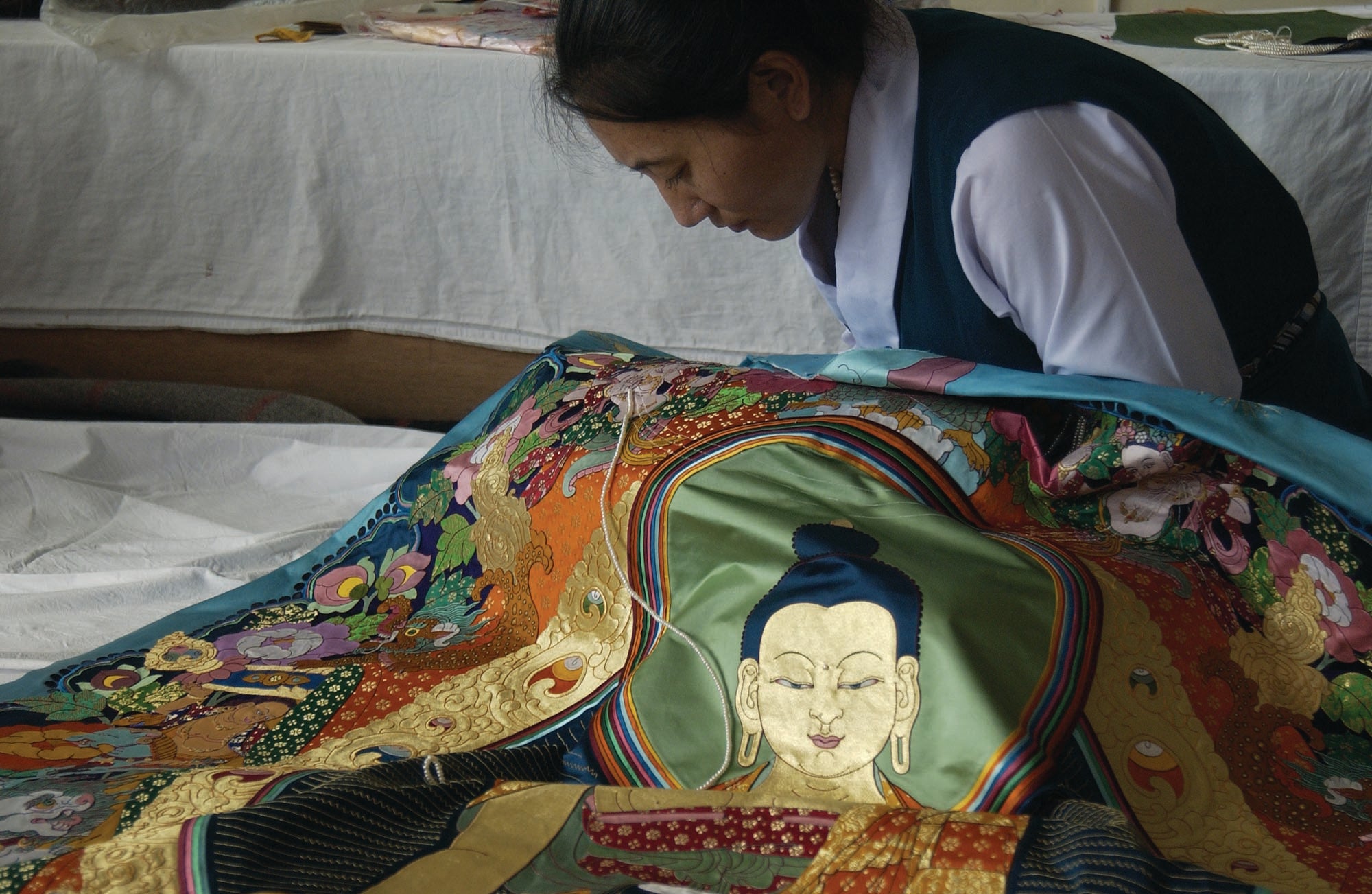 Eleven Meters of Wonder - 16 Arhats Appliqued Thangka