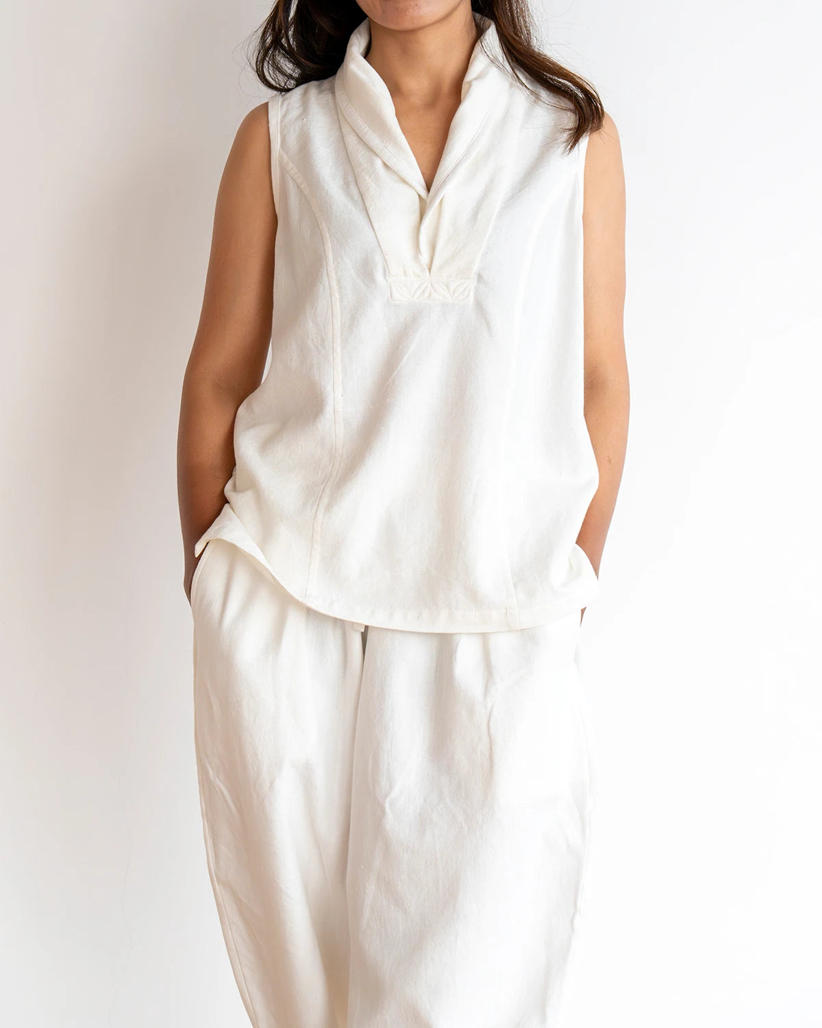 Monk Collar Pyjama Set
