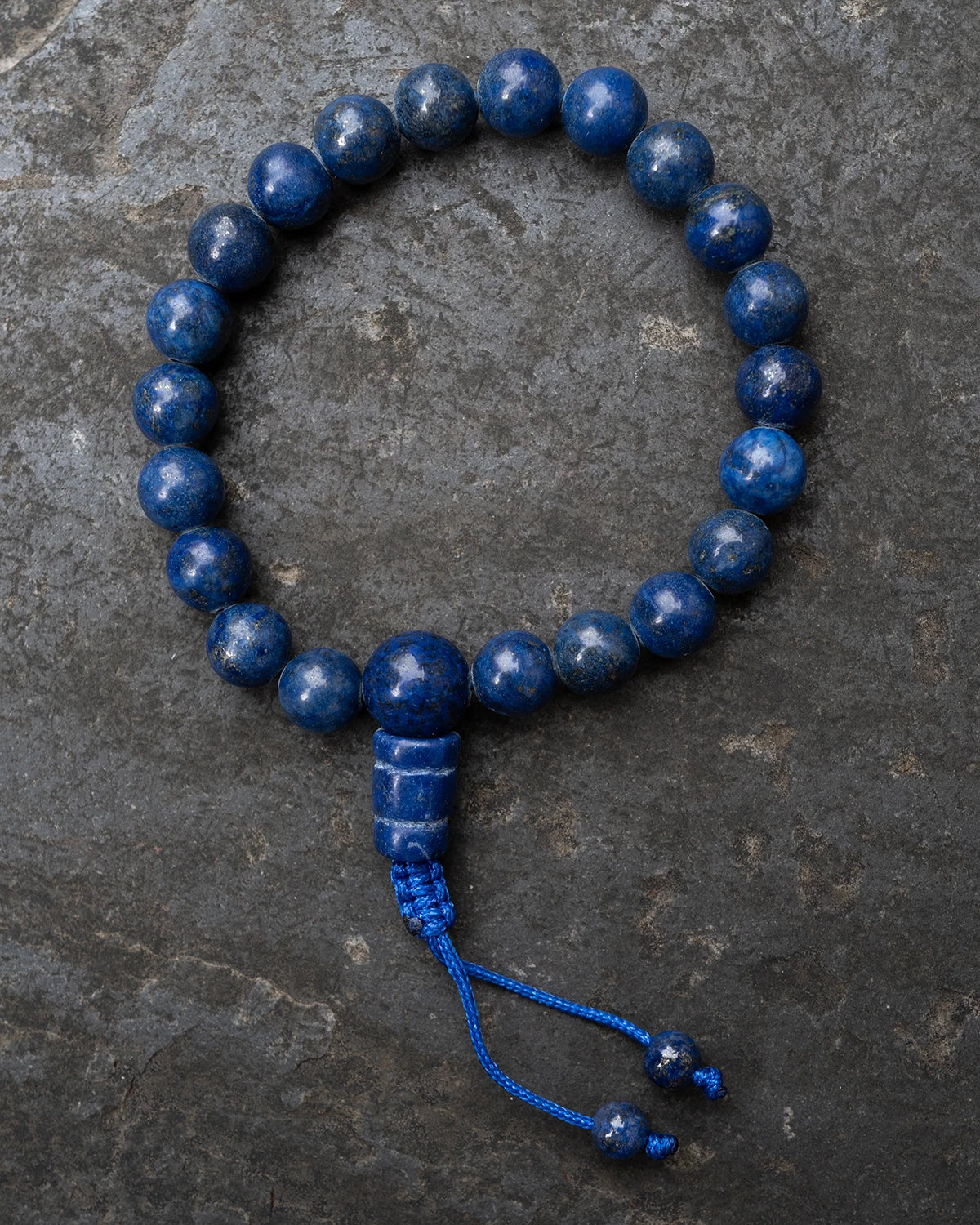 Lapis Lazuli Wrist Mala - Tibetan Buddhist Prayer & Meditation