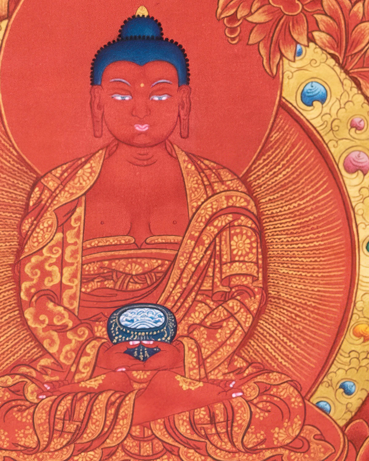 Buddha Amitabha Painted Thangka