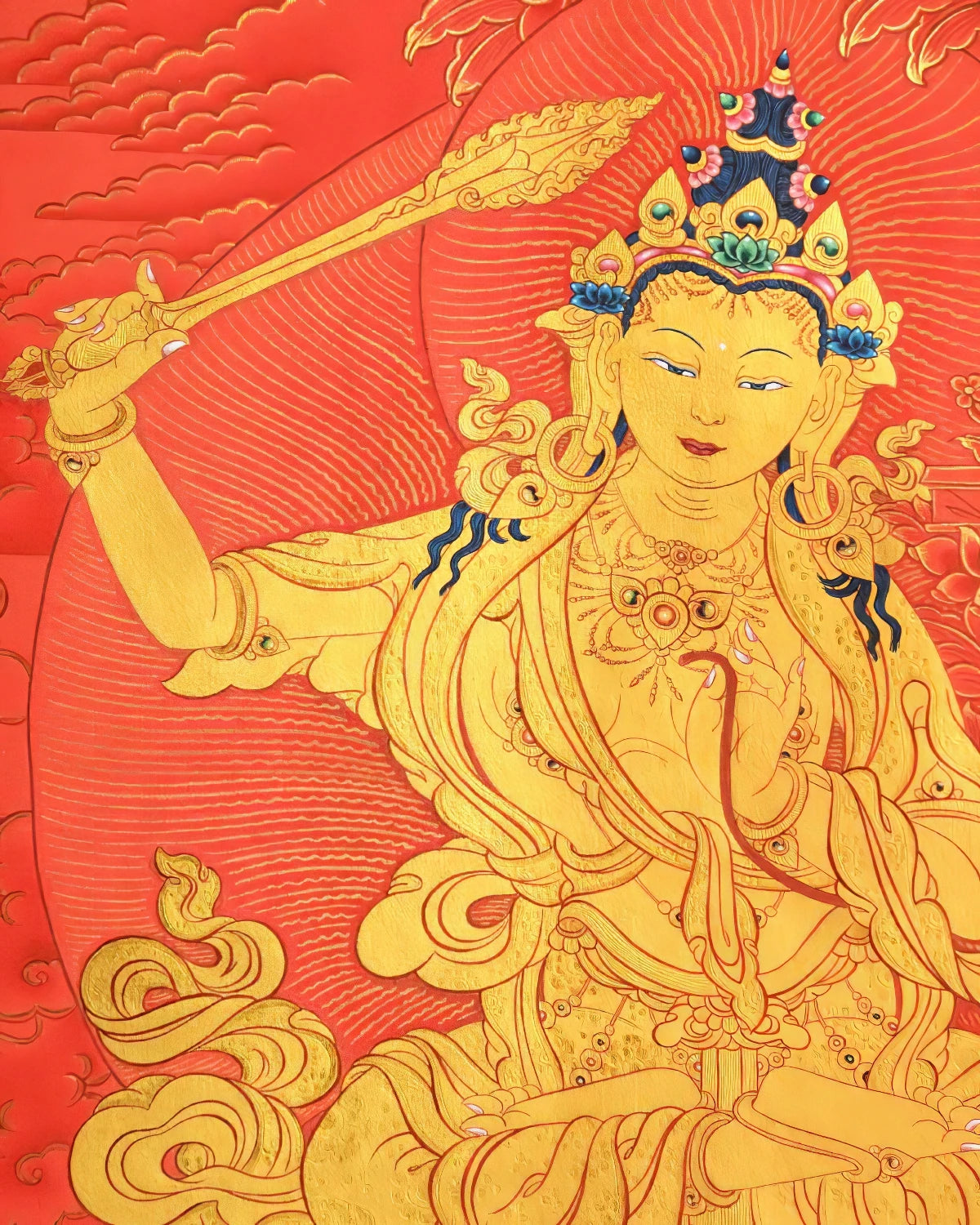 Manjushri Painted Thangka