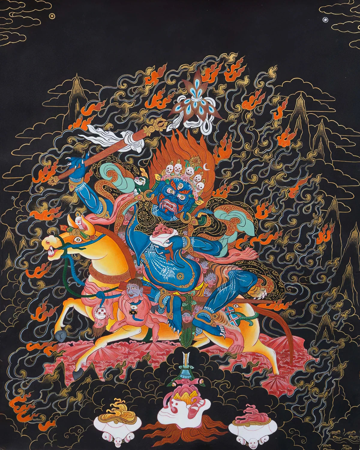 Shri Devi - Palden Lhamo Painted Thangka