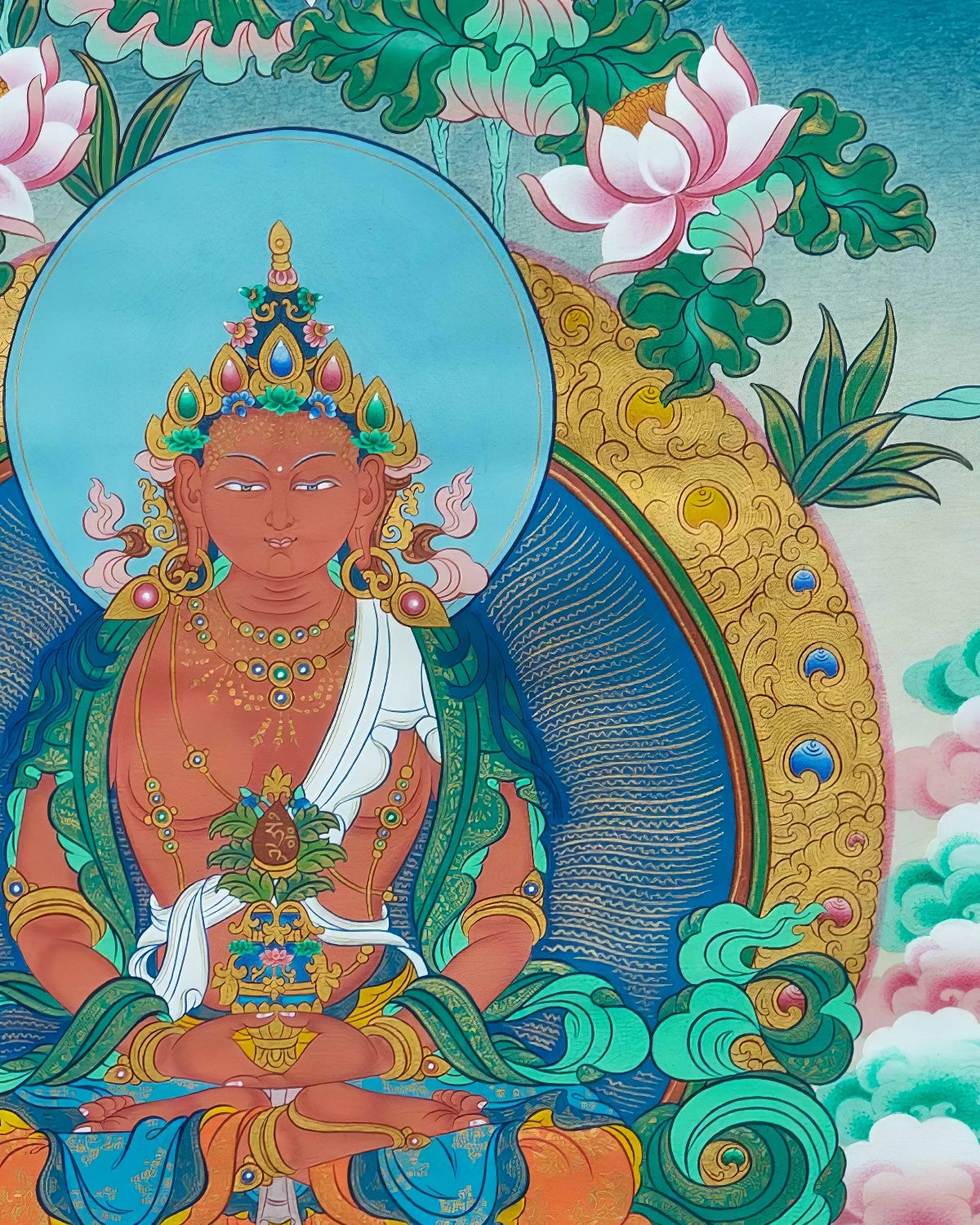 Tse Lha Nam Sum Painted Thangka
