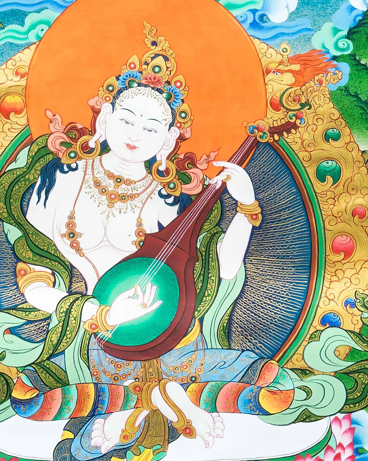 Saraswati Painted Thangka