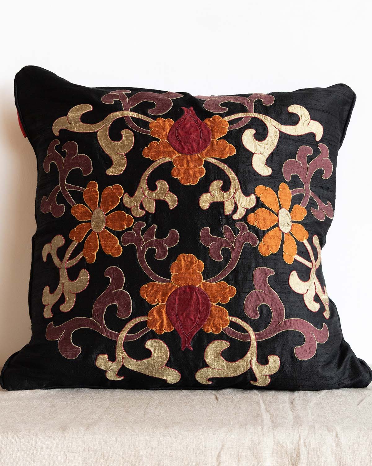 Classic Appliquéd Cushion Cover