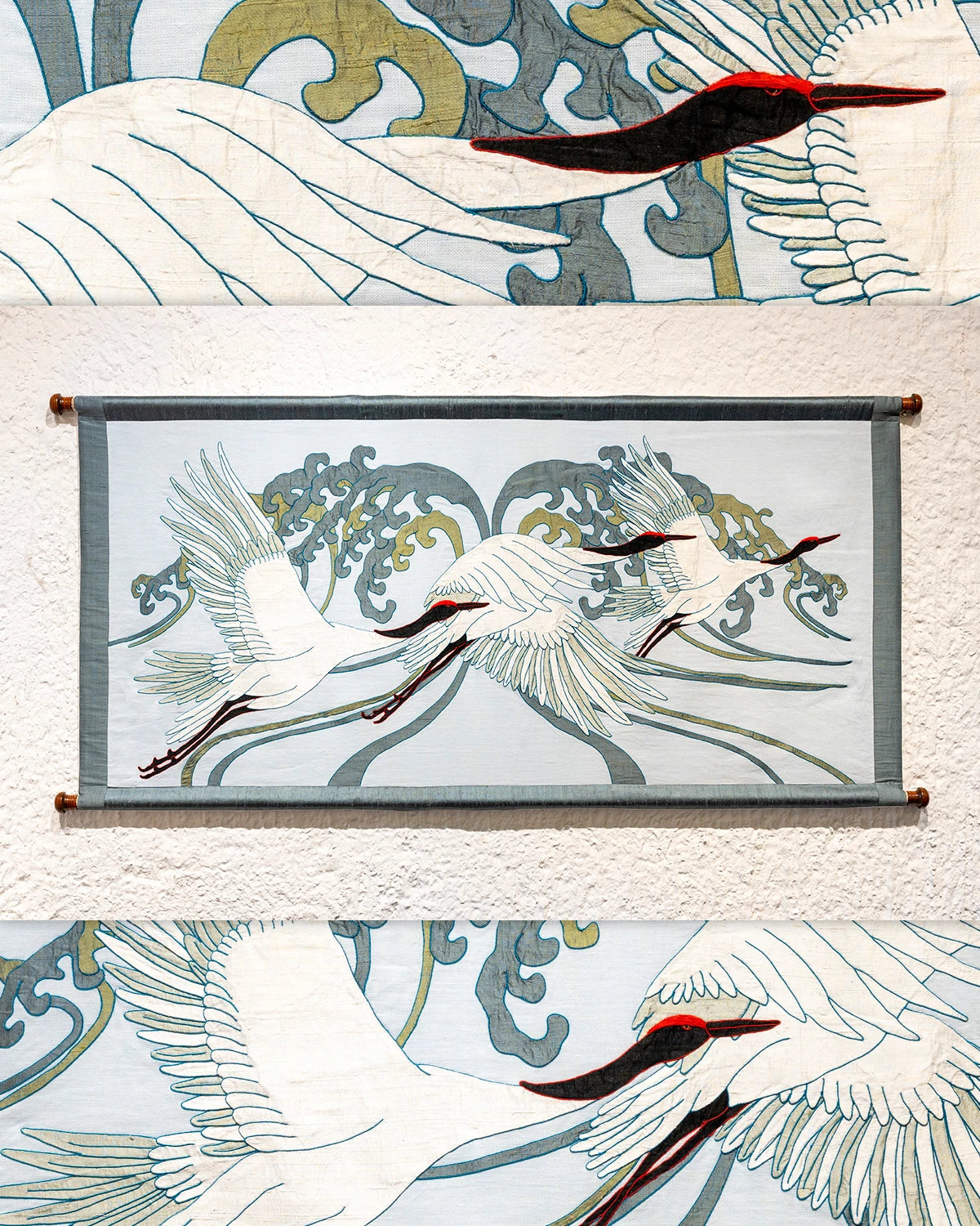 Cranes Appliqué Wall Hanging