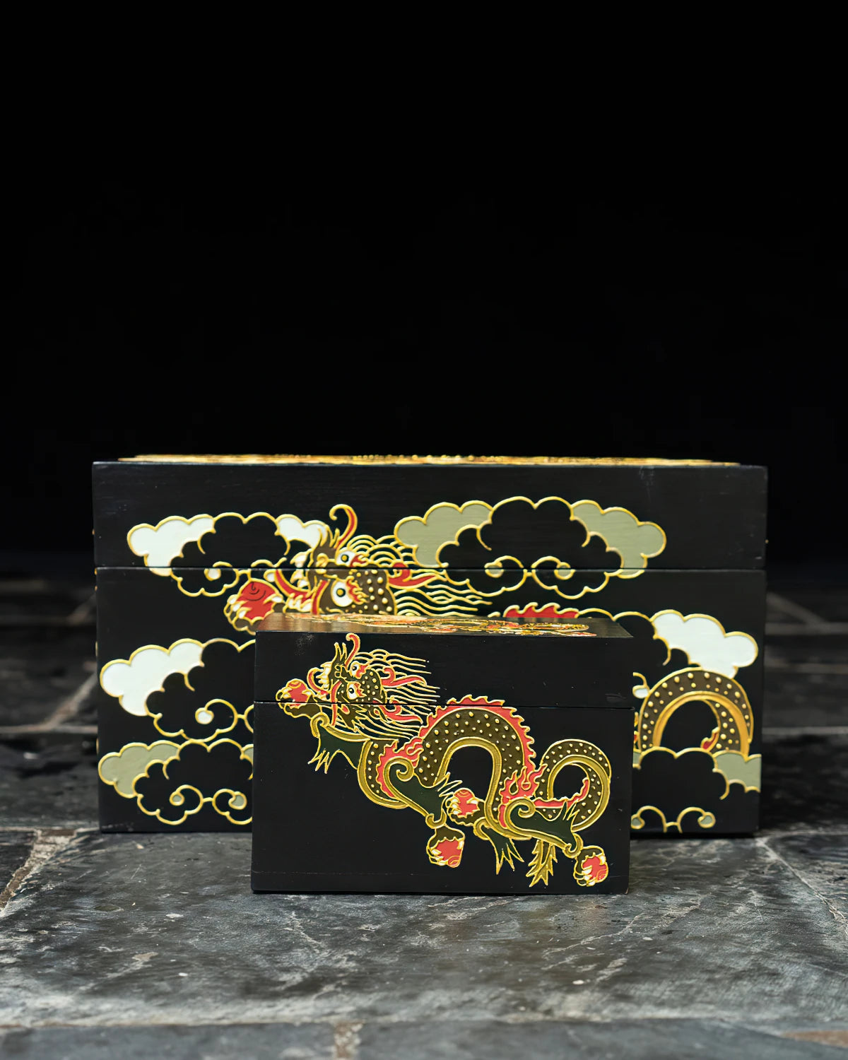 Dragon Gem Box with Dragon Stationary Box