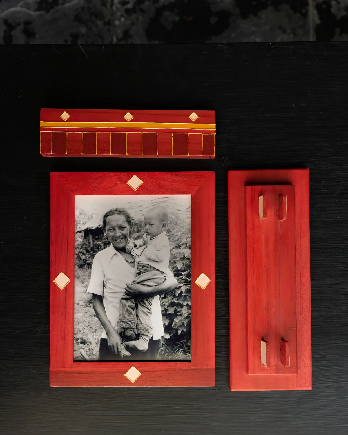 Door Photo Frame - Crimson Red