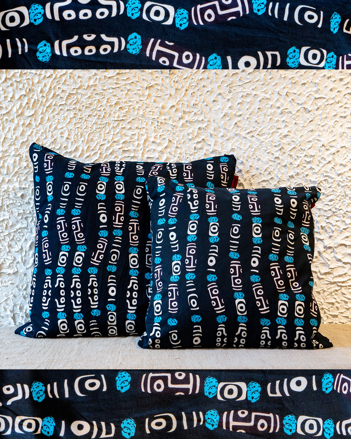 Dzi with Turquoise Cushion Cover Set