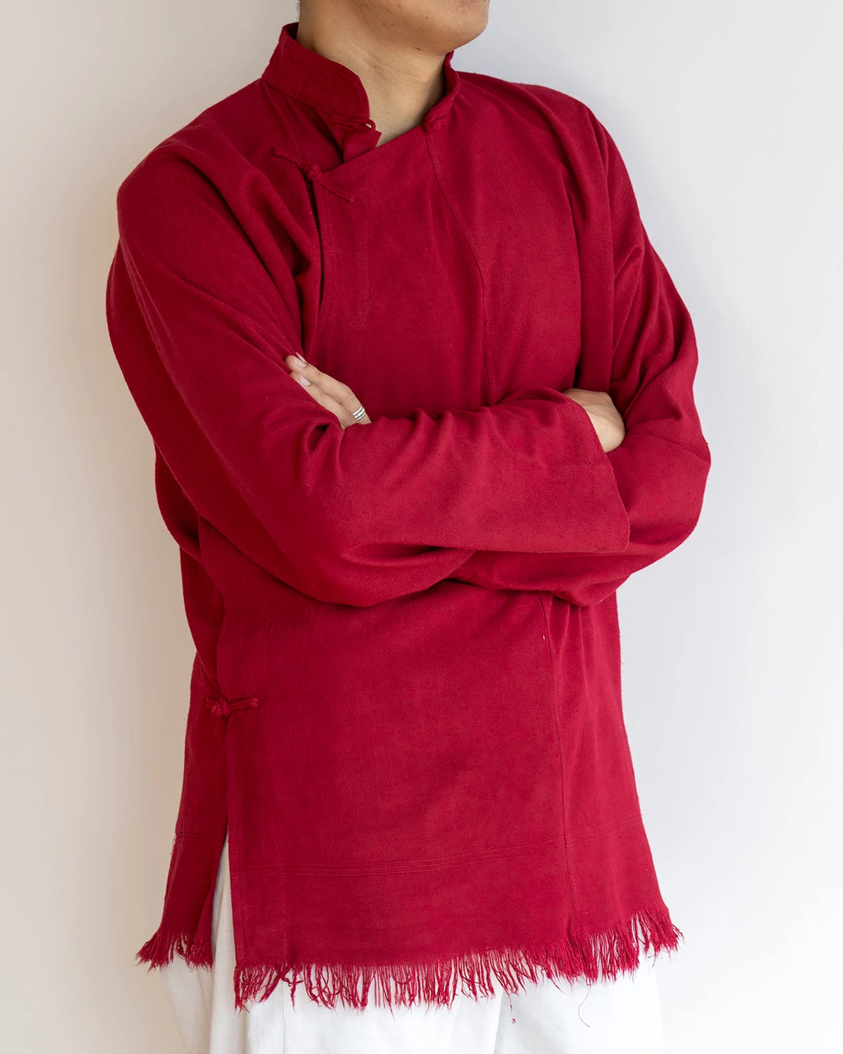 Tibetan Buray Shirt - Monk Red