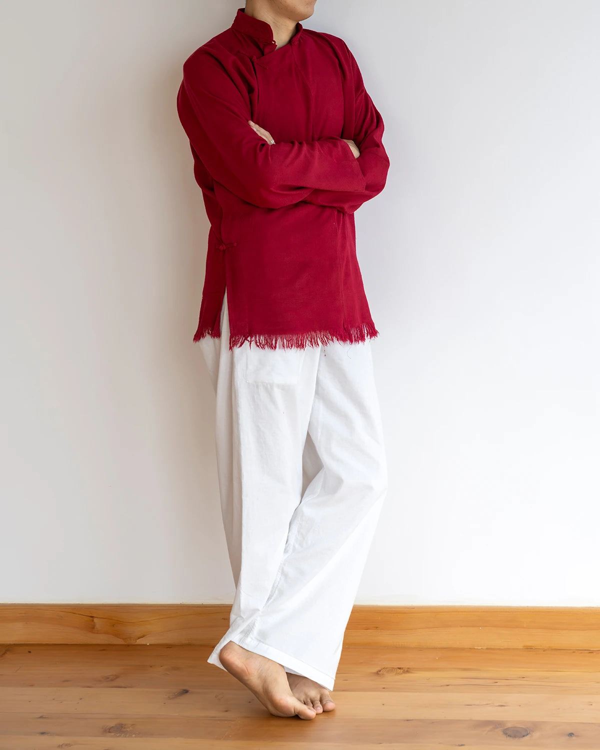 Tibetan Buray Shirt - Monk Red