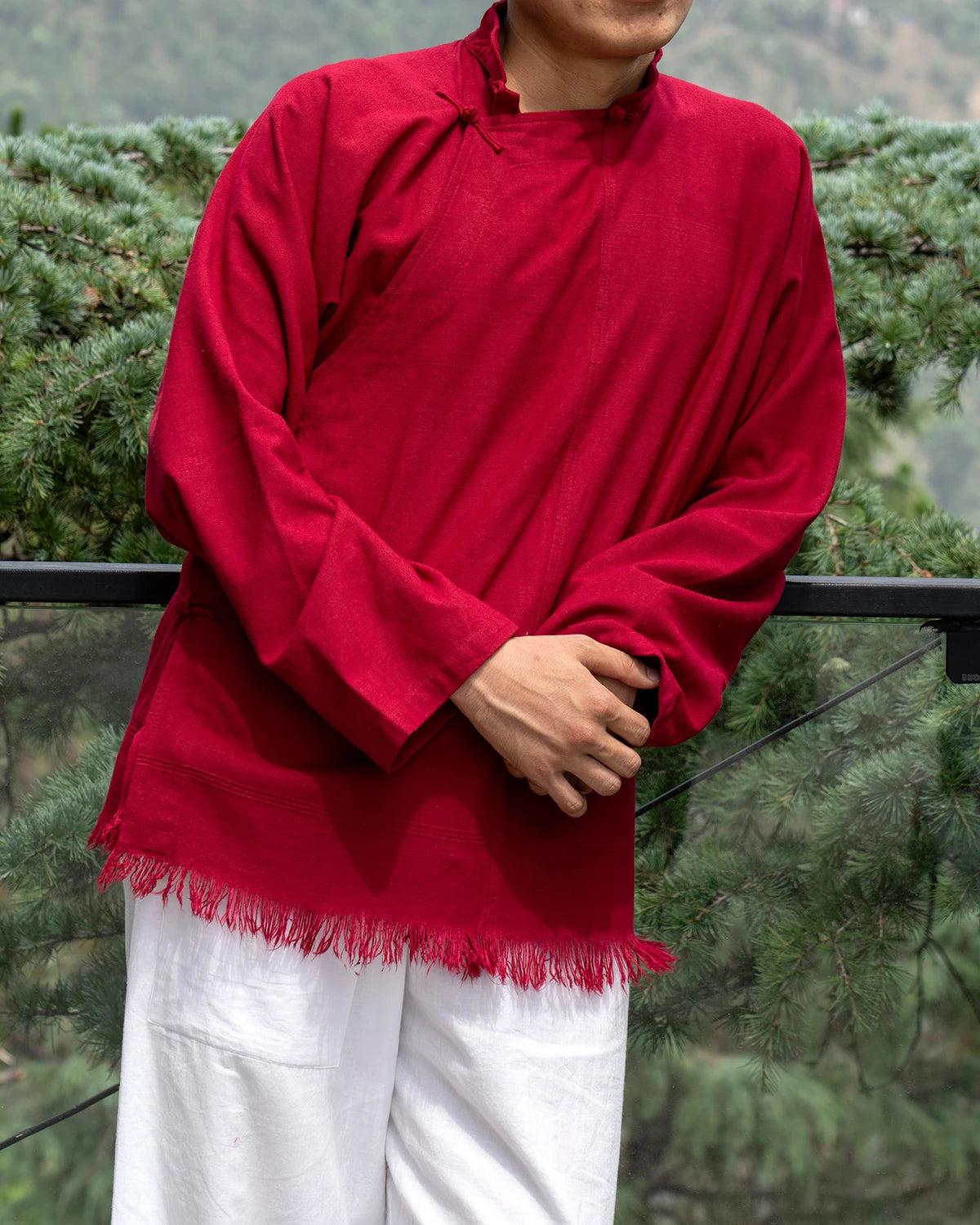 Tibetan Buray Shirt - Monk Red