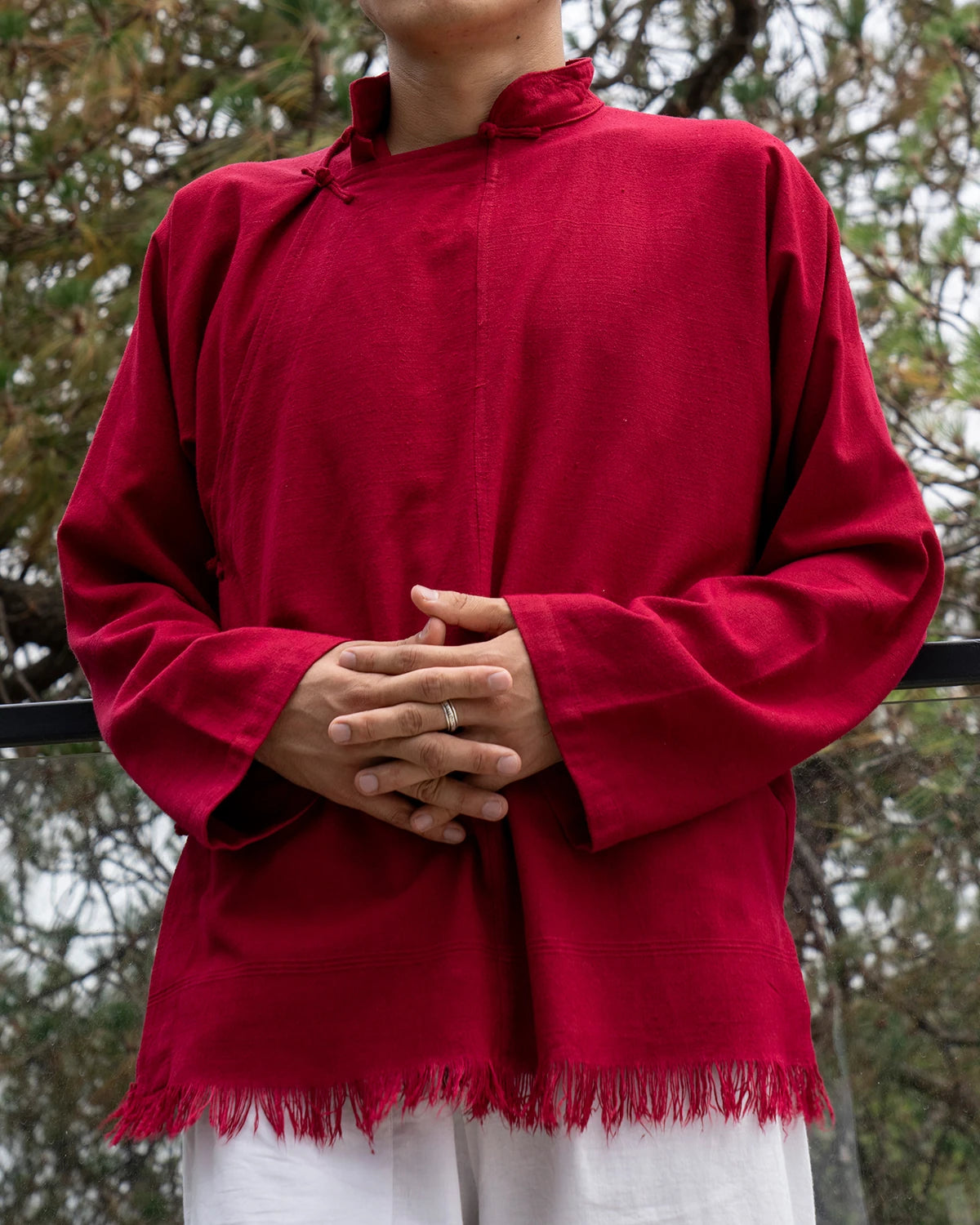 Tibetan Buray Shirt - Monk Red