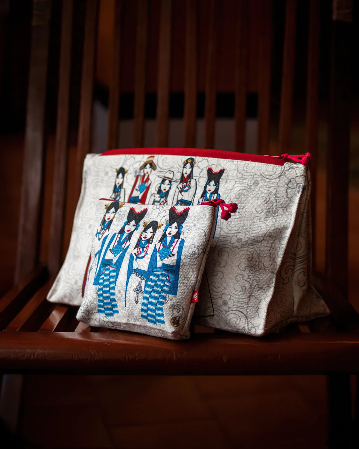 Faces of Tibetan Makeup Pouches