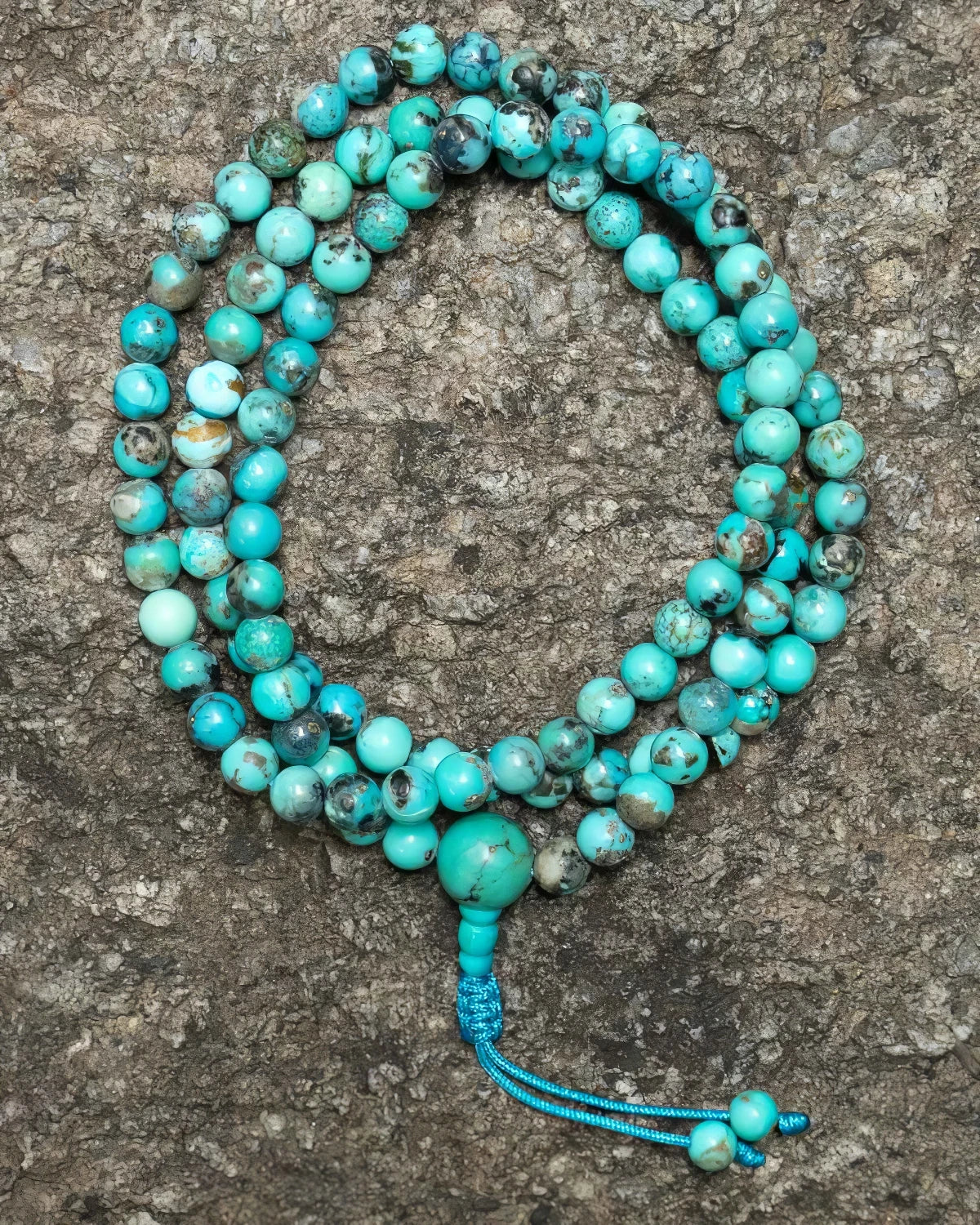 Blue Turquoise Long Mala