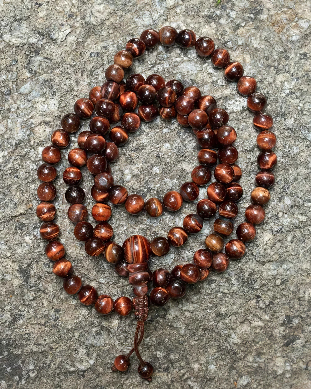 Brown Tiger Eye Long Mala