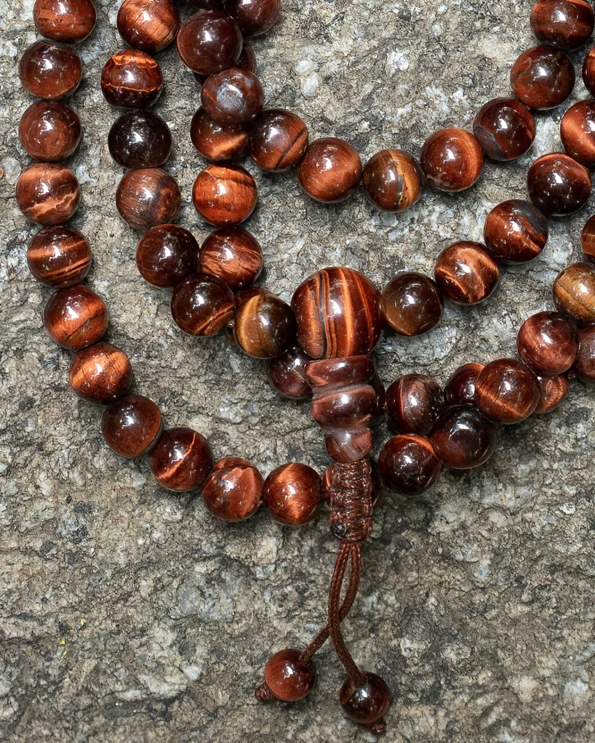 Brown Tiger Eye Long Mala