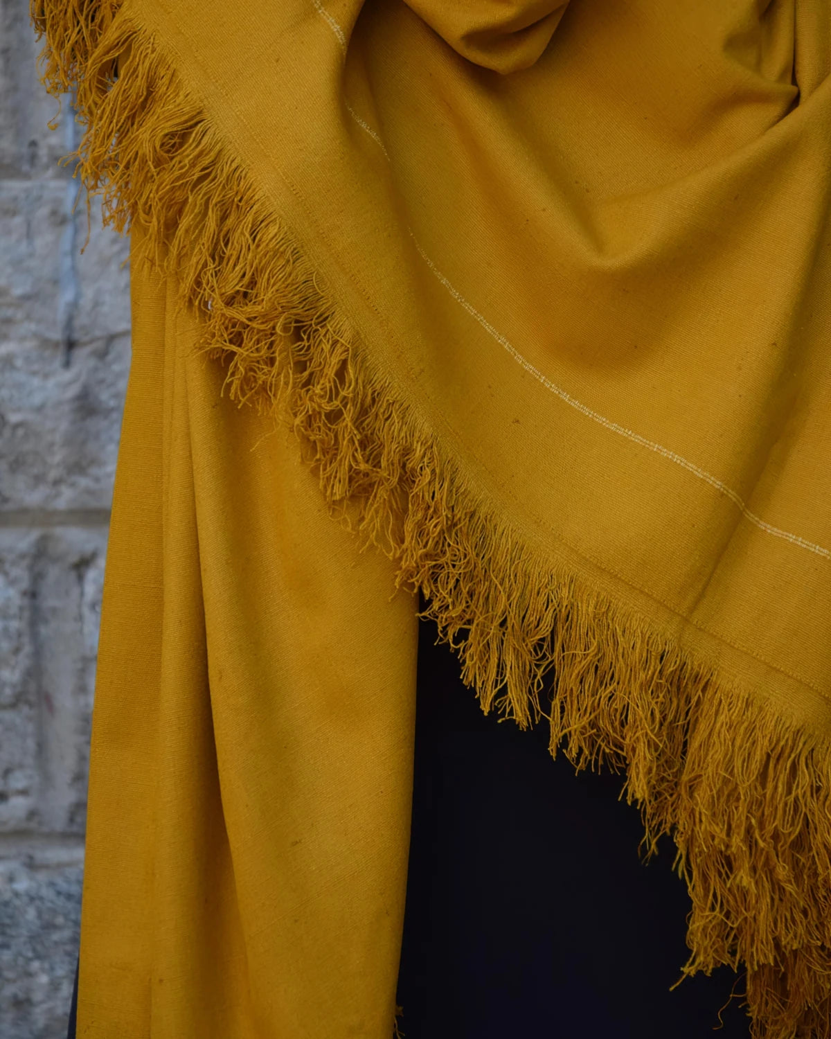 Buray Shawl in Mustard Yellow