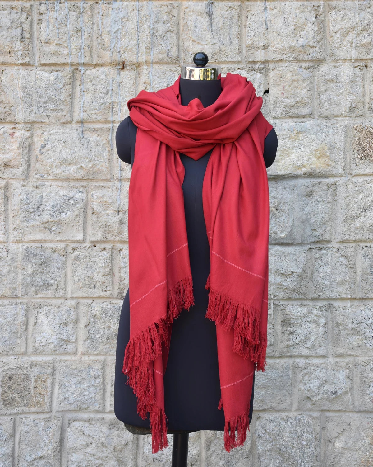 Buray Shawl in Monk Red