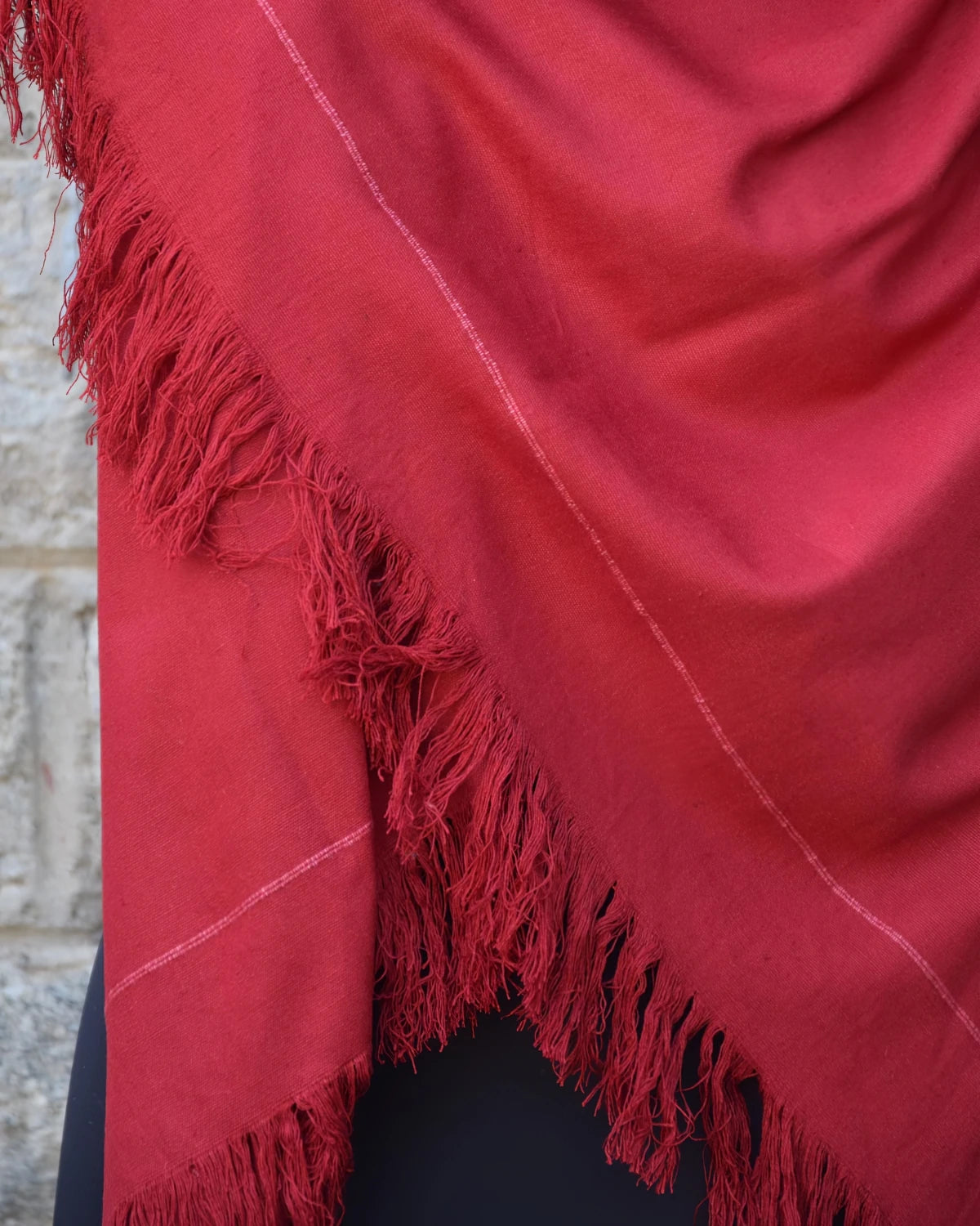 Buray Shawl in Monk Red