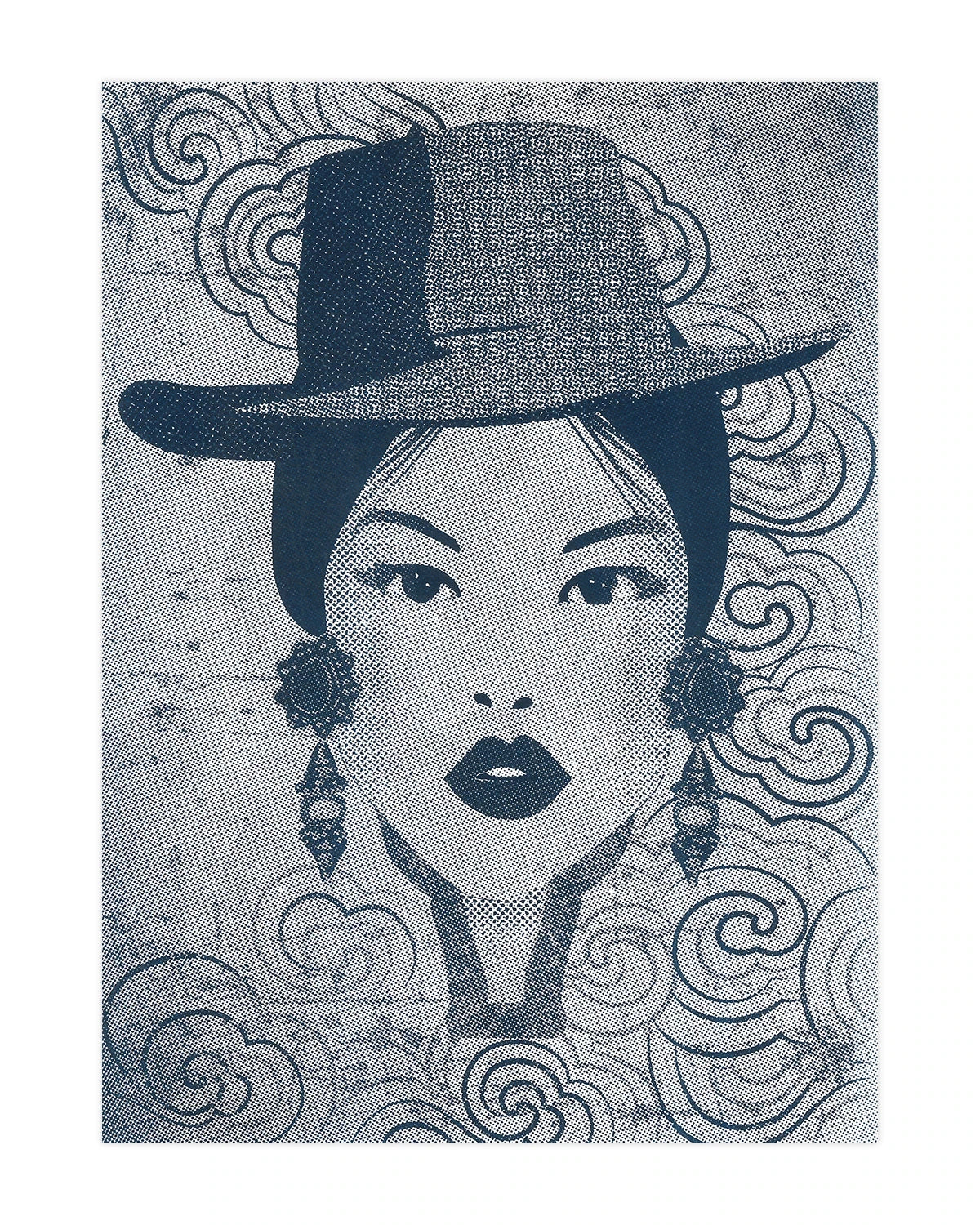 Amdo Woman Art Poster - Monochrome