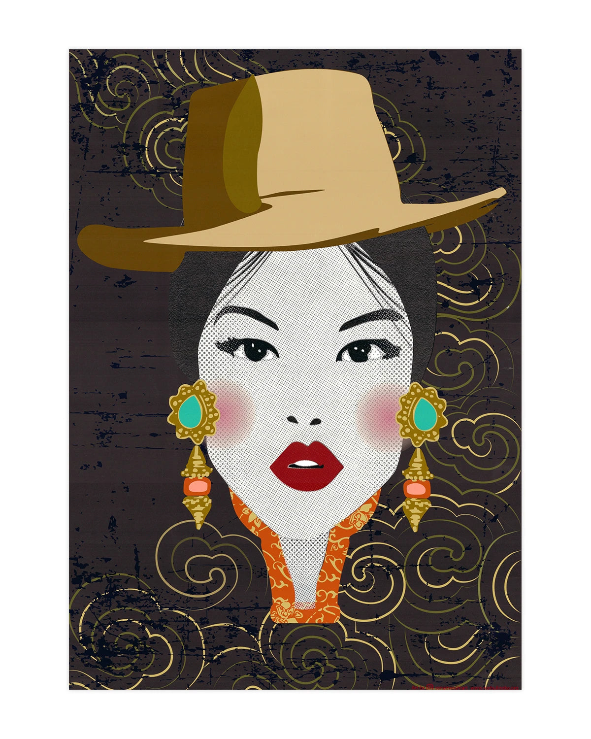 Amdo Woman Art Poster - Polychrome