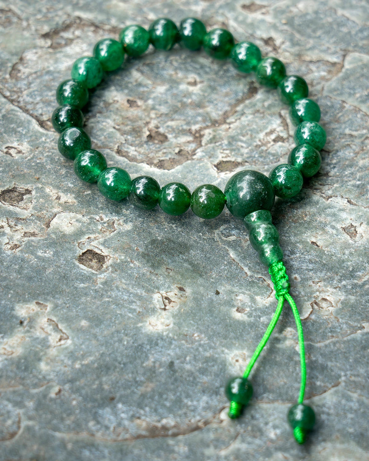 Green Jade Wrist Mala