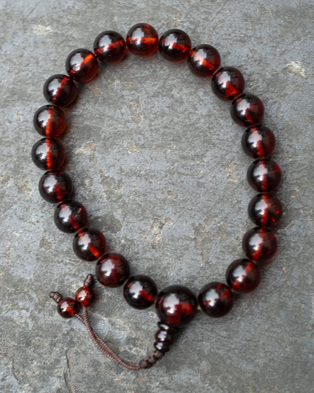 Amber Wrist Mala - Cherry