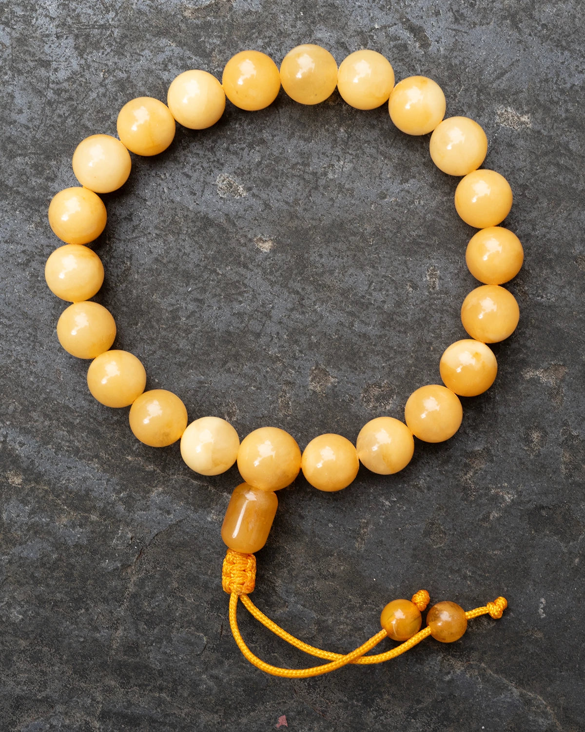 Amber Wrist Mala - Yellow