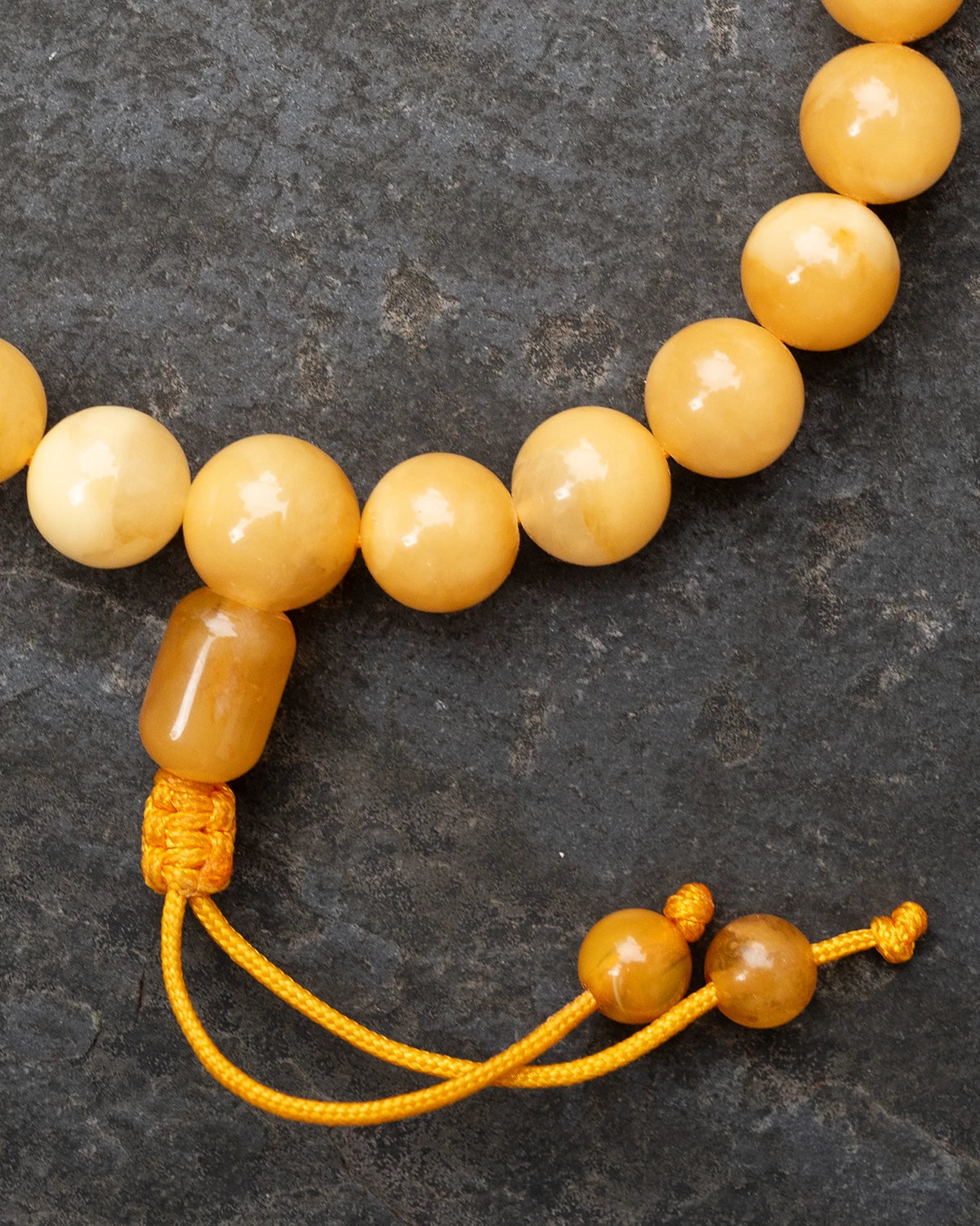 Amber Wrist Mala - Yellow