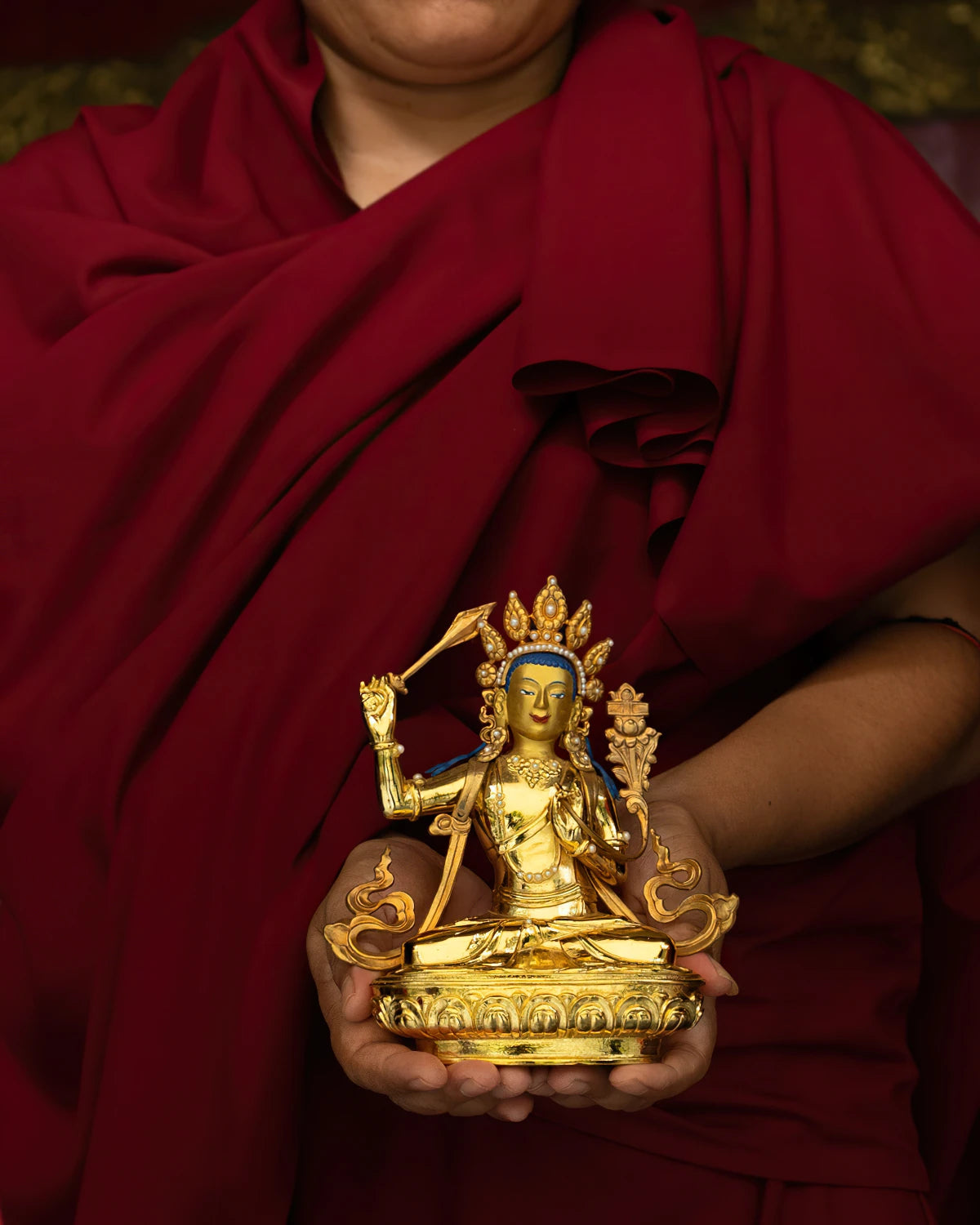 Manjushri (Gold) 6-inch Statue