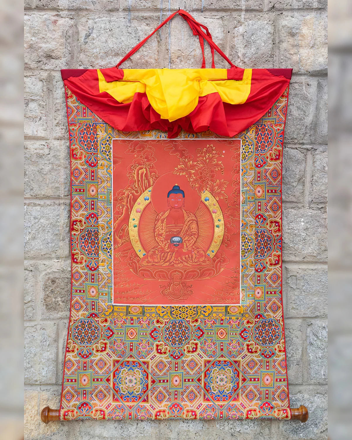 Buddha Amitabha Painted Thangka