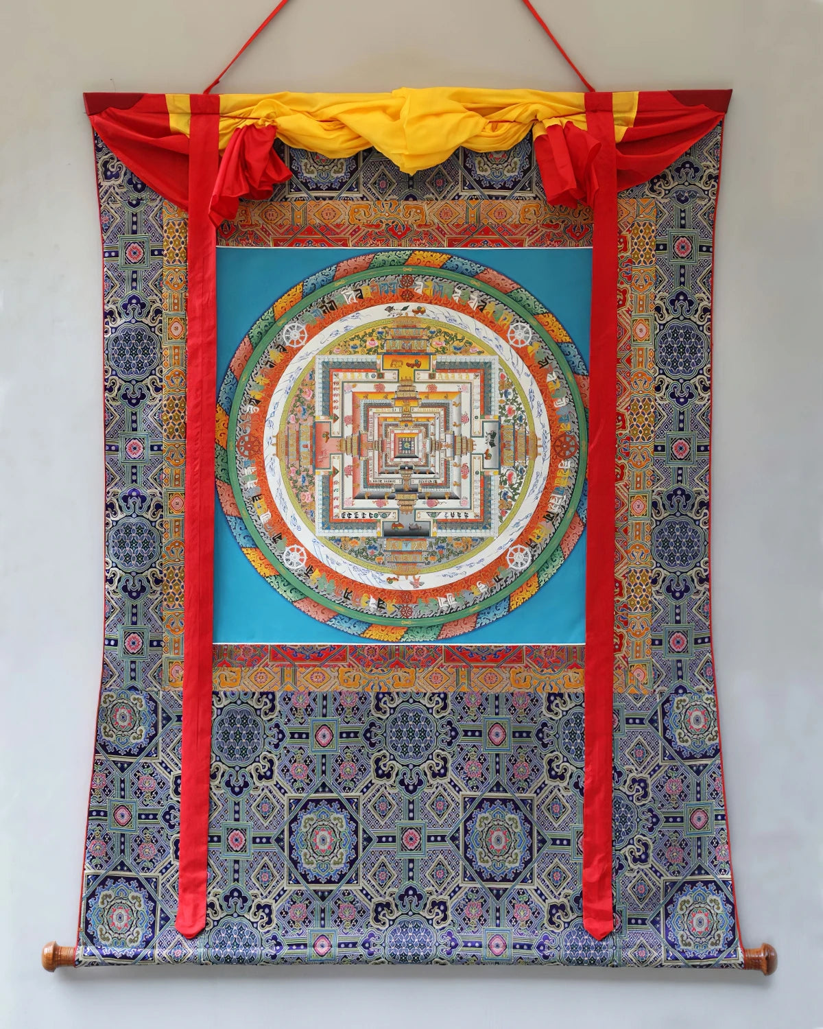 Kalachakra Mandala Painted Thangka