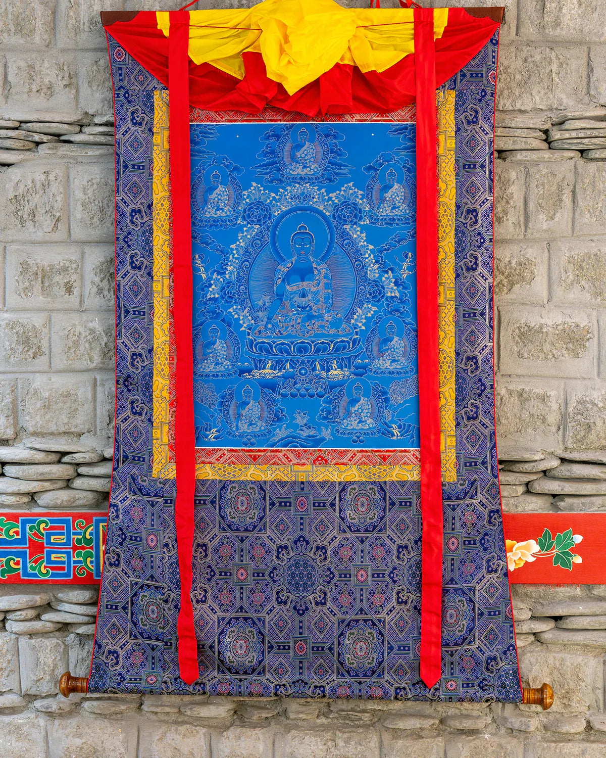 Eight Medicine Buddhas (on blue base)