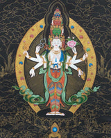 Eleven Headed Avalokiteshvara Painted Thangka