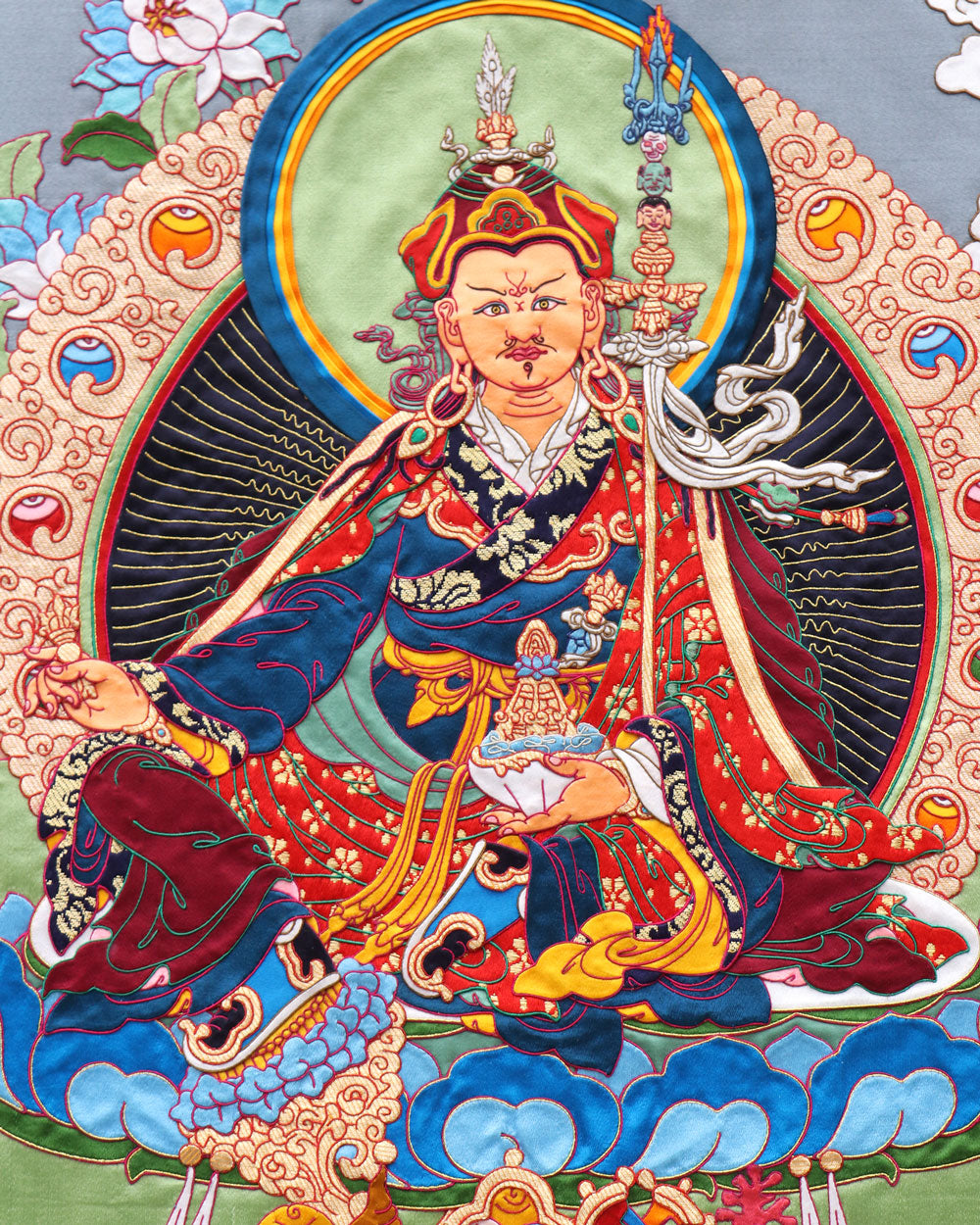 Guru Padmasambhava Applique Thangka