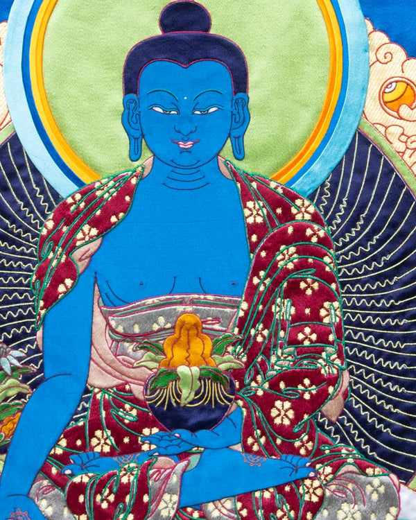 Medicine Buddha Applique Thangka