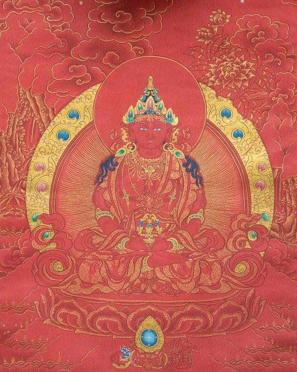 Buddha Amitayus Painted Thangka