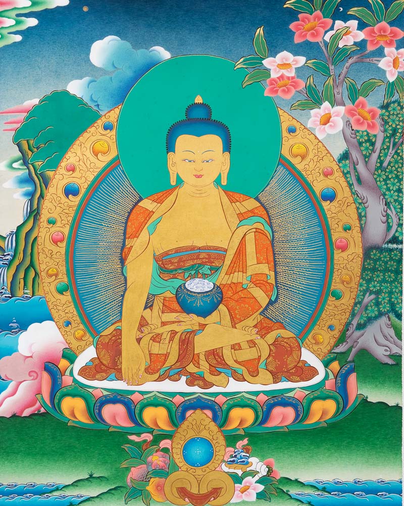 Buddha Shakyamuni Painted Thangka