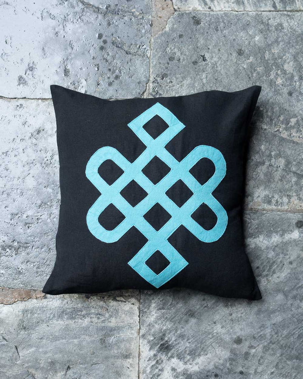 Eternal Knot Cushion Cover Set (Blue)